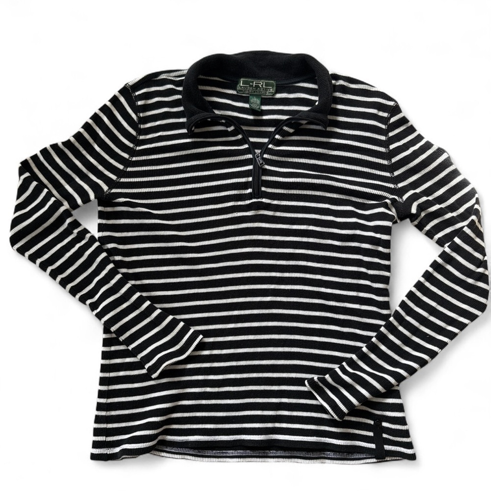 Lauren Ralph Lauren Active Top Quarter Zip Pullover Blue White
Striped T-Shirt L